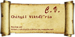 Chityil Viktória névjegykártya